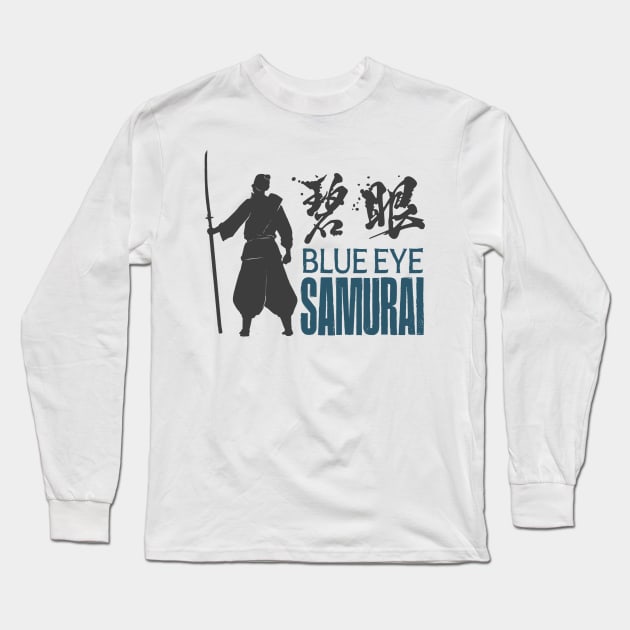 blue-eye-samurai-dark Long Sleeve T-Shirt by harrison gilber